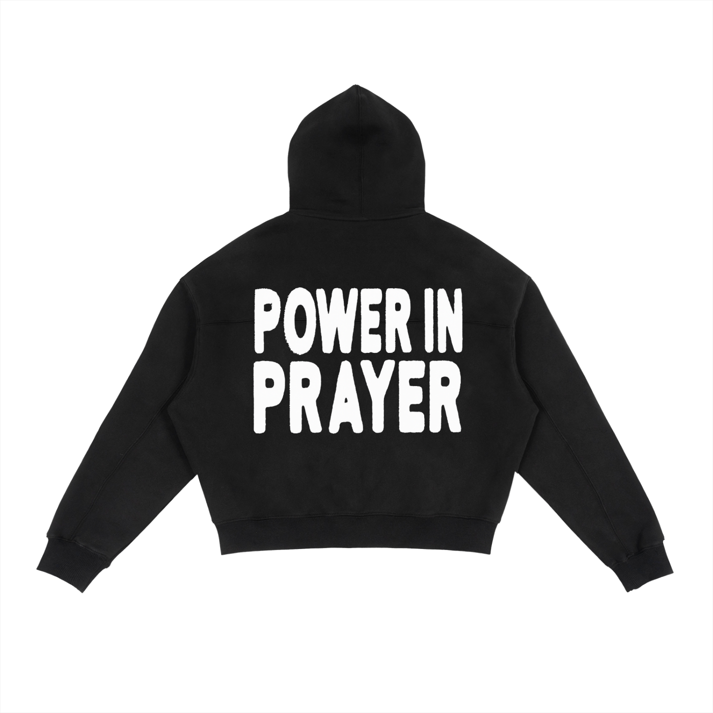 POWER IN PRAYER Zip-Up Boxy Hoodie