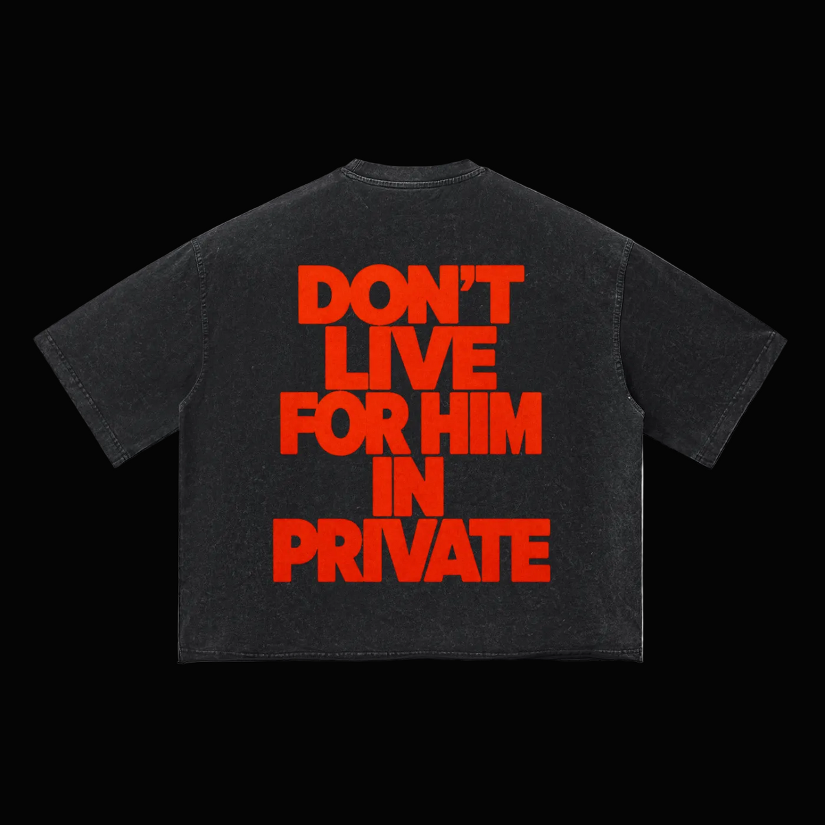 JESUS DIED FOR YOU IN PUBLIC Vintage Wash Boxy T-Shirt