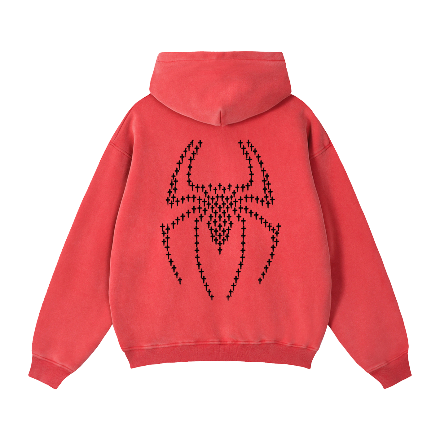 CROSS UP SPIDEY Zip-Through Boxy Fleece Hoodie