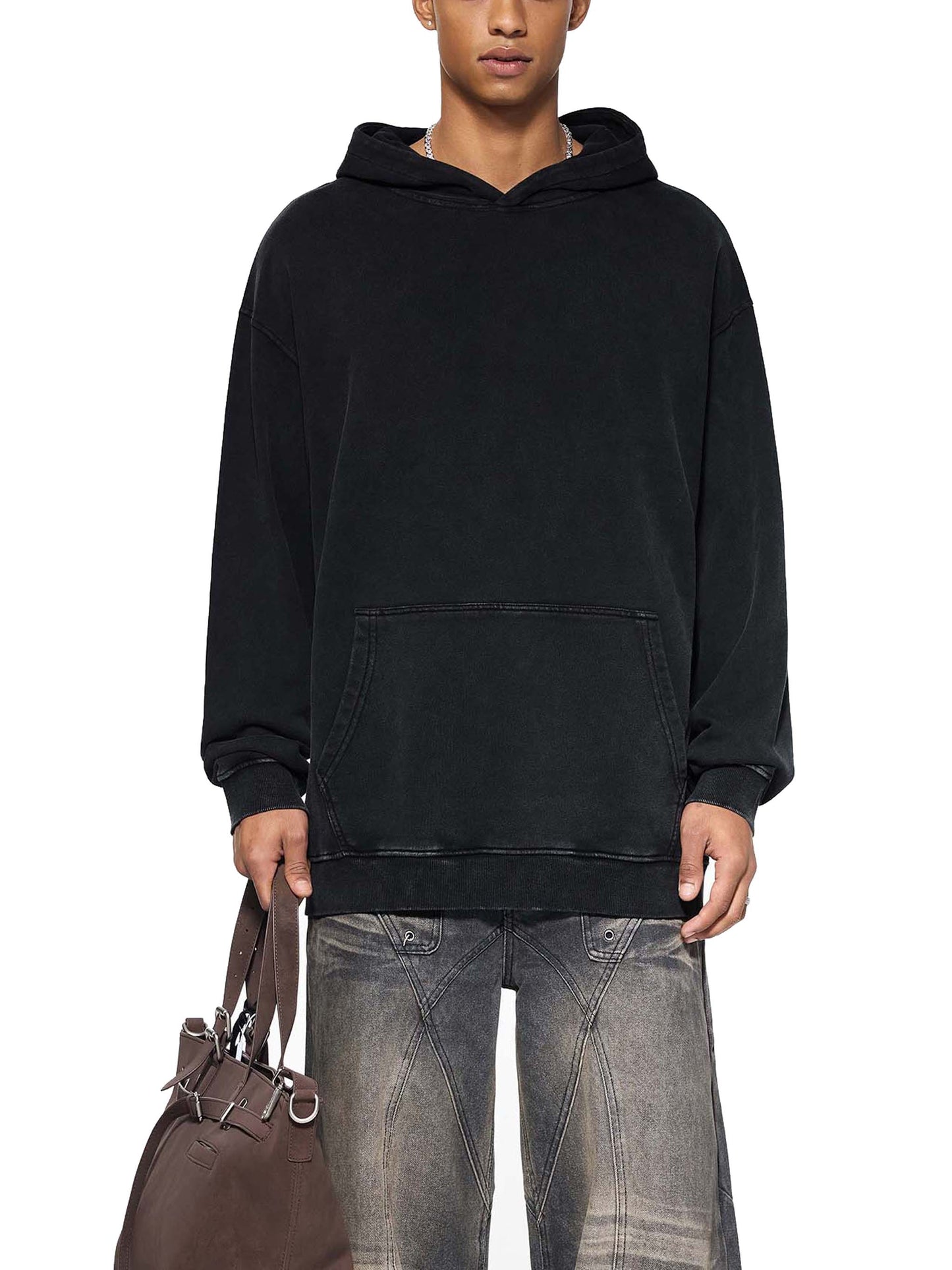 RTG Washed Loose Cotton Hoodie