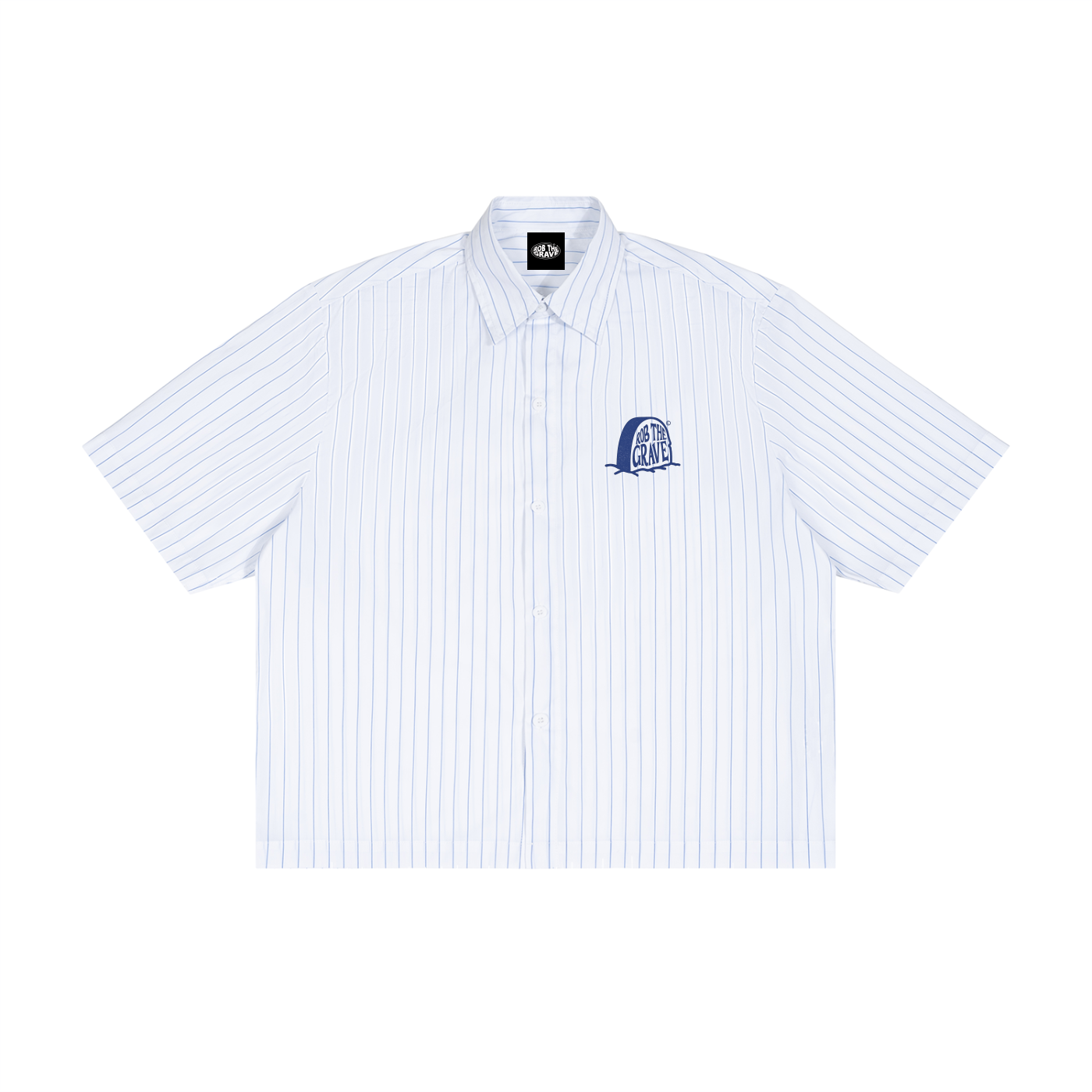 BIB Unisex Striped Boxy Button-Up Shirt
