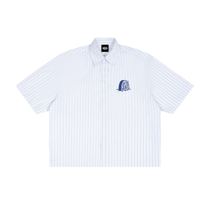 BIB Unisex Striped Boxy Button-Up Shirt