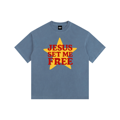 JSMF Vintage Washed Oversized Cotton T-Shirt