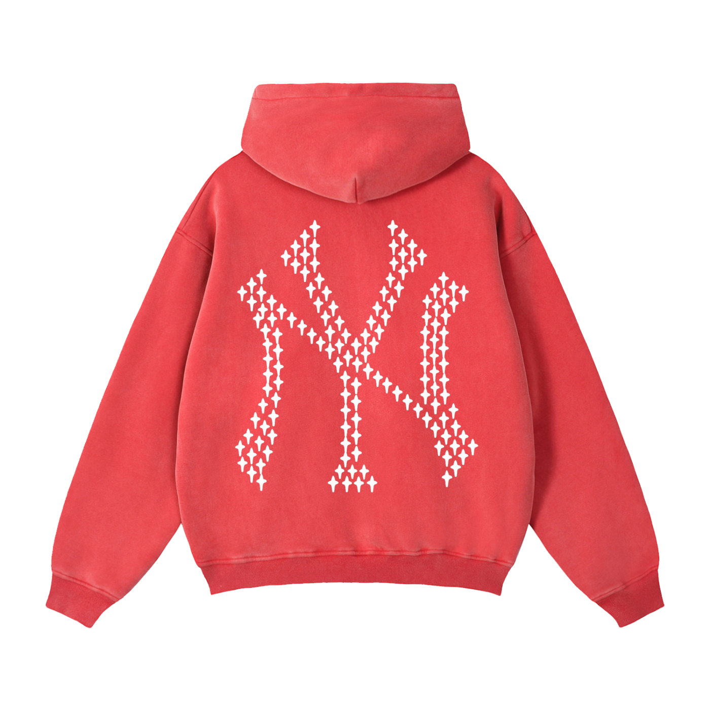 CROSS UP NY Zip-Through Boxy Fleece Hoodie