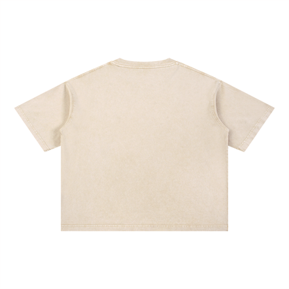 WAIT ON GOD Mineral Wash Boxy Cotton T-Shirt
