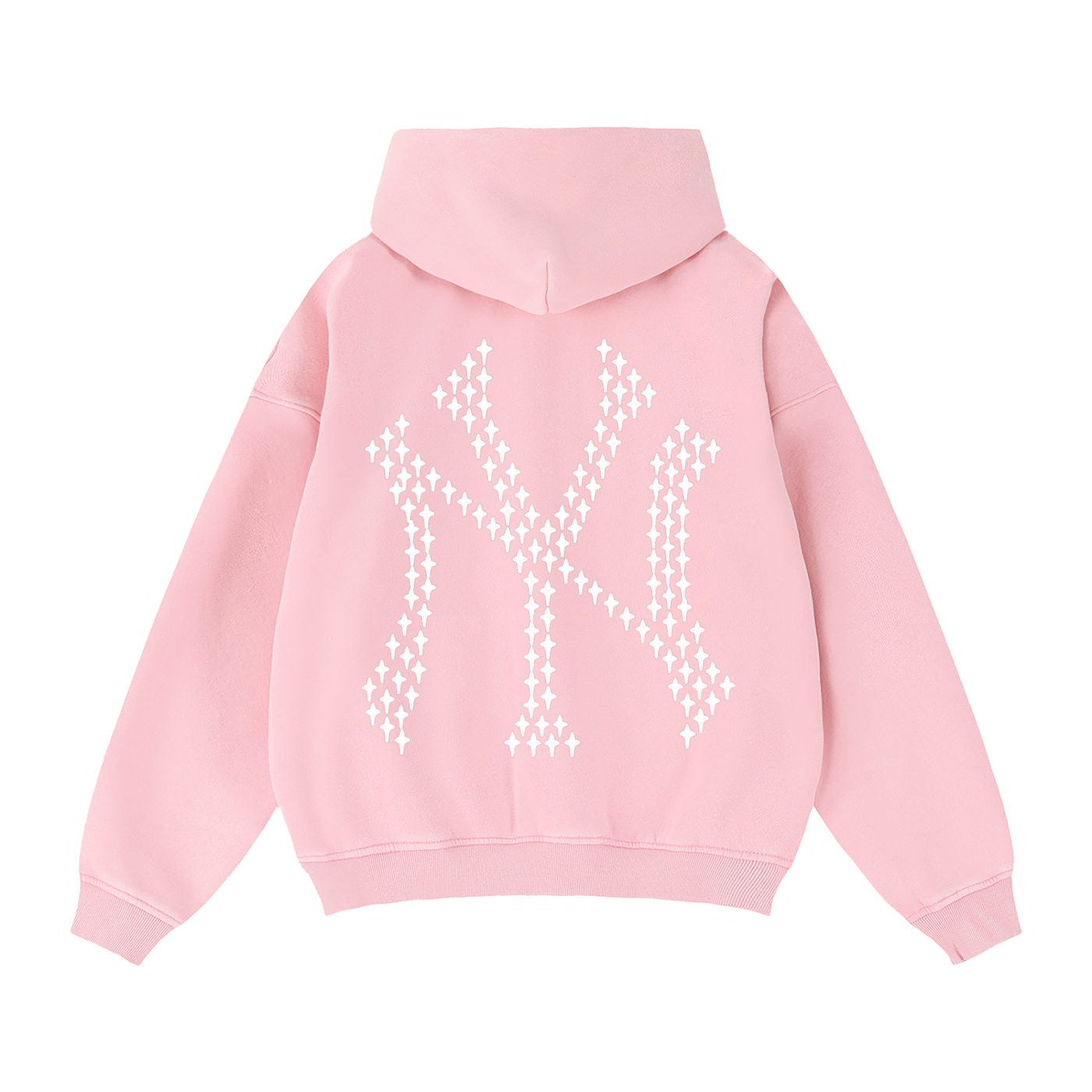 CROSS UP NY Zip-Through Boxy Fleece Hoodie