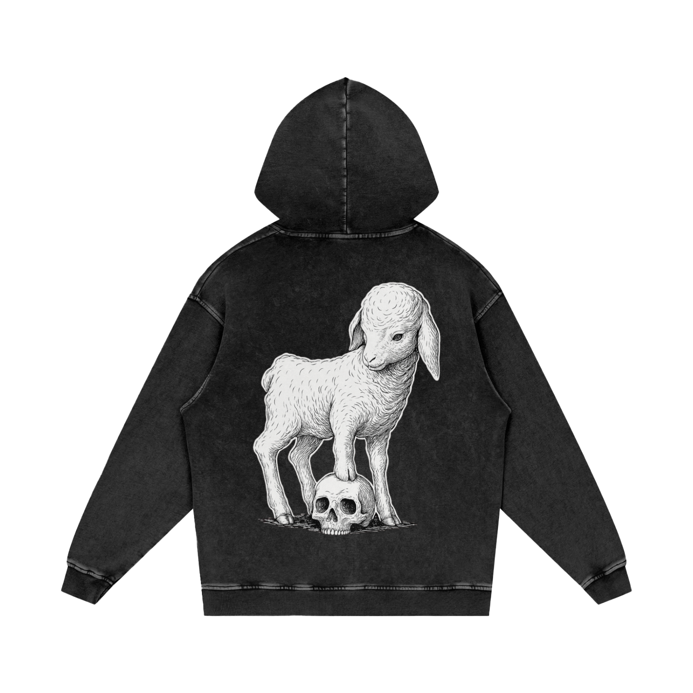 RTG Washed Loose Cotton Hoodie