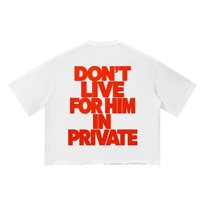JESUS DIED FOR YOU IN PUBLIC Vintage Wash Boxy T-Shirt