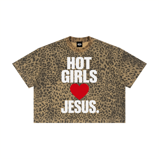 RTG X AVERY HGLJ Leopard Print Boxy T-Shirt