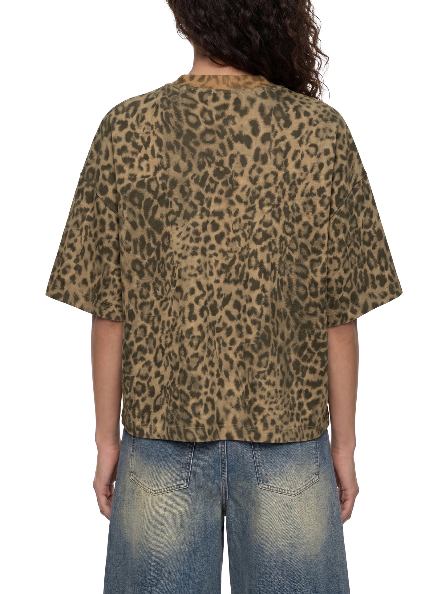RTG X AVERY HGLJ Leopard Print Boxy T-Shirt