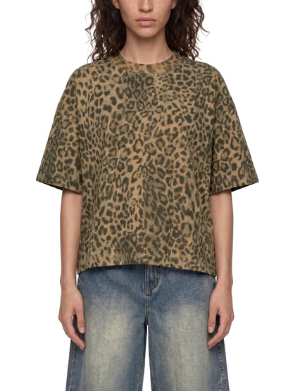 RTG X AVERY HGLJ Leopard Print Boxy T-Shirt