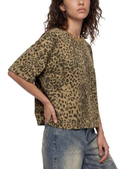 RTG X AVERY HGLJ Leopard Print Boxy T-Shirt